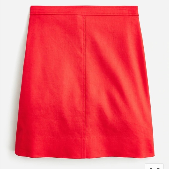 Jupe J.Crew En Coton Stretch - Taille 8, Couleur Noire, Longueur Midi - Occasion Très Bon état